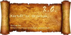 Kertész Orsolya névjegykártya