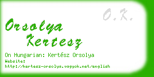 orsolya kertesz business card